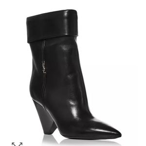 Saint Laurent Women's Niki Pointed Toe High Heel Booties